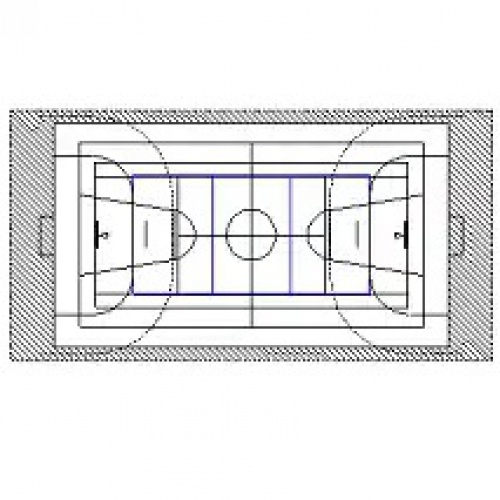  دانلود فایل اتوکد طراحی زمین بسکتبال 