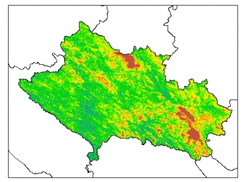  نقشه PH خاک محلول در آب در عمق صفر سانتیمتری استان  لرستان