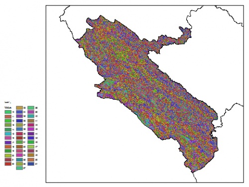  نقشه ظرفیت تبادلی کاتیون خاک در عمق 15 سانتیمتری استان ايلام
