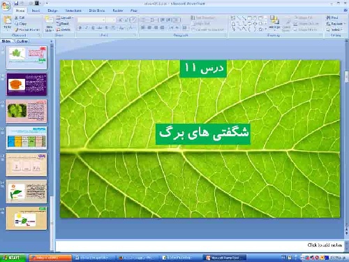   پاورپوینت فصل 11 علوم پایه ششم شگفتی های برگ 