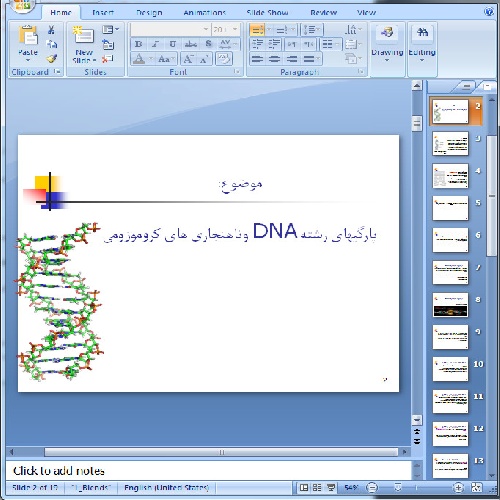  دانلود پاورپوینت پارگیهای رشته DNA وناهنجاری های کروموزومی- 19 اسلاید