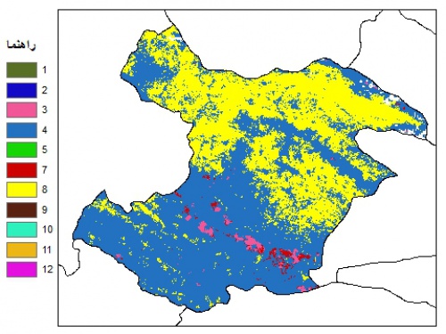  نقشه بافت خاک در عمق 200 سانتیمتری استان قزوين
