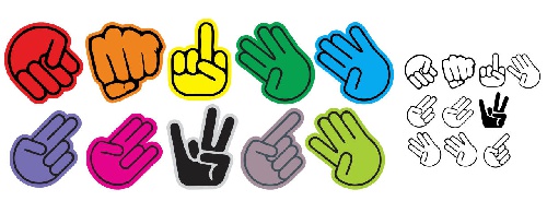  وکتور دست-وکتور نشان دادن-وکتور اشاره با دست-لگوی دست-فایل کورل