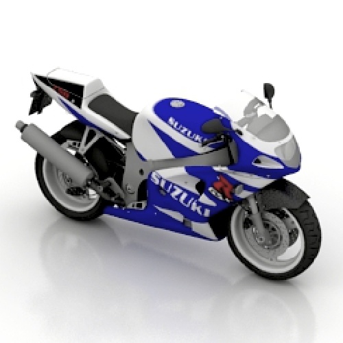  مدل سه بعدی موتورسیکلت سوزوکی ( همراه تکسچر )