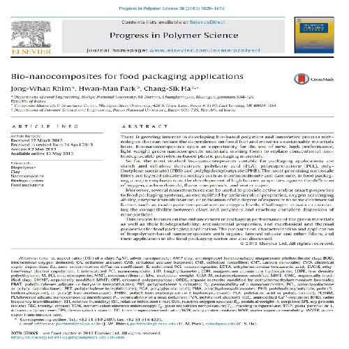  اصل و ترجمه مقاله لاتین Bio-nanocomposites for food packaging applications