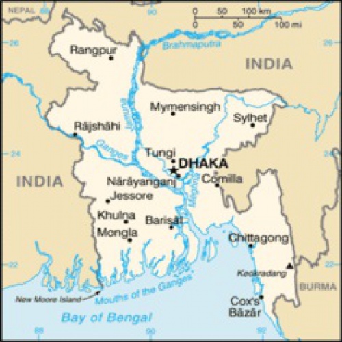  پاورپوینت کامل و جامع با عنوان بررسی جغرافیای کشور بنگلادش در 16 اسلاید