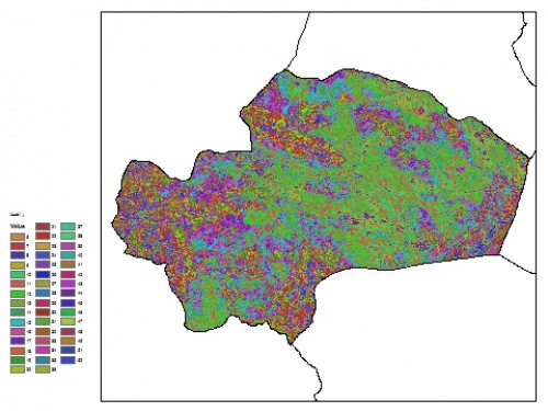  نقشه ظرفیت تبادلی کاتیون خاک در عمق صفر سانتیمتری استان قم