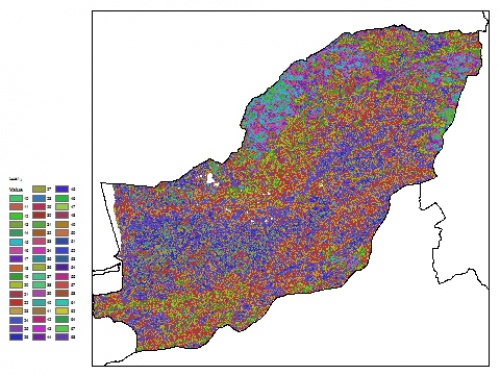  نقشه ظرفیت تبادلی کاتیون خاک در عمق 60 سانتیمتری استان گلستان