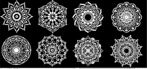  وکتور گل -طرح گل -گل-هندسی -اسلیمی-فایل کورل