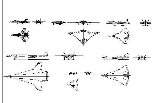  فایل اتوکد آبجکت انواع هواپیماهای نظامی