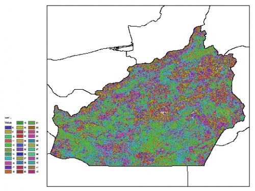  نقشه ظرفیت تبادلی کاتیون خاک در عمق 60 سانتیمتری استان سمنان