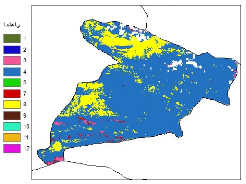  نقشه بافت خاک در عمق 200 سانتیمتری استان البرز