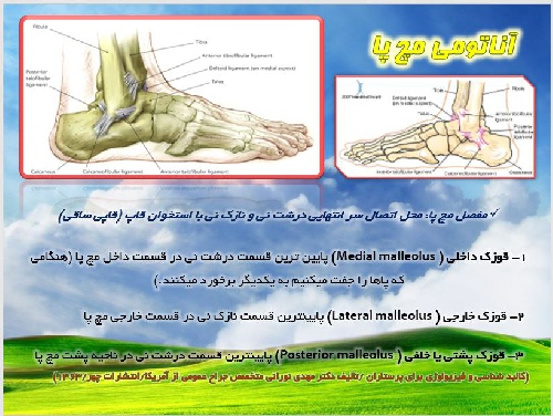   پاورپوينت با عنوان آسیب های شایع در مچ پا پیشگیری و درمان