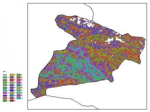  نقشه ظرفیت تبادلی کاتیون خاک در عمق 60 سانتیمتری استان البرز