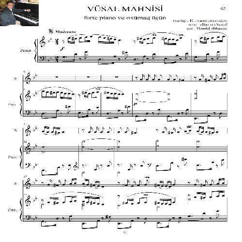  نت آذری ووصال ماهنیسی برای پیانو آواز در3ص فرمت pdf