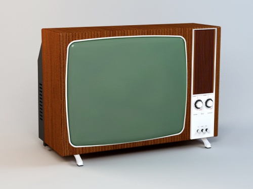  مدل سه بعدی تلوزیون قدیمی ( همراه تکسچر ) 