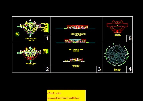  پلان معماری هتل لوکس استودیو معماری