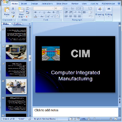  دانلود پاورپوینت تولید یکپارچه کامپیوتری CIM - در 53 اسلاید