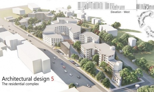  فایل کامل مجتمع مسکونی، شامل تمام پلانها و نقشه سه بعدی پروژه و پوستر طرح 5