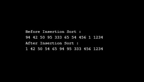  پروژه برنامه نویسی Insertion Sort ( مرتب سازی درجی ) به زبان سی پلاس پلاس