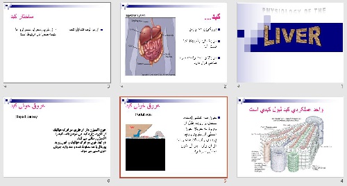  پاورپوينت با عنوان فیزیولوژی کبد