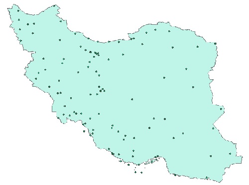  شیپ فایل فرودگاه های ایران (فایل نقطه ای به همراه فایل kml)