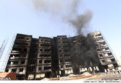  پاورپوینت آتش سوزی در کارگاه ساختمانی در مشهد