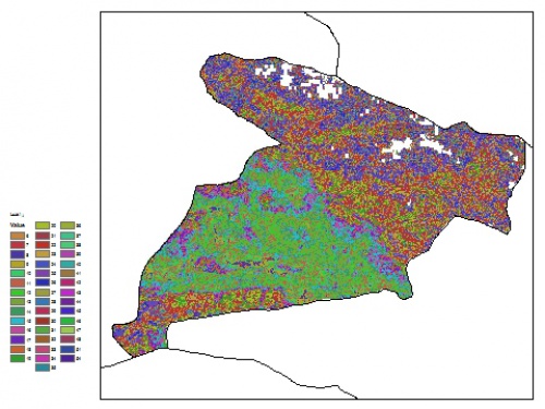  نقشه ظرفیت تبادلی کاتیون خاک در عمق صفر سانتیمتری استان البرز
