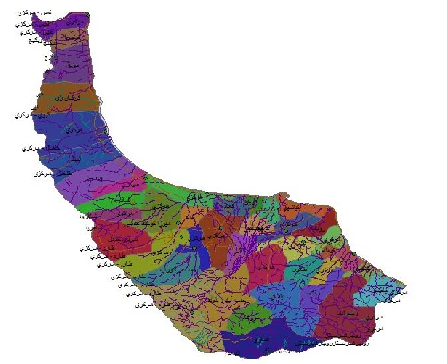  شیپ فایل استان گیلان