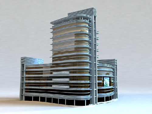  مدل سه بعدی پروژه کامل طراحی مرکز تجاری (تری دی اس مکس)